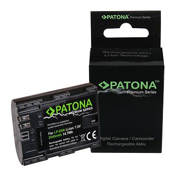  PATONA Premium baterija Canon LP-E6N LPE6N XC10 EOS 90D 80D 7D 70D 6D 60D EOS R