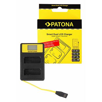 PATONA Smart dvostruki LCD USB Punjač za Nikon EN-EL14 ENEL14 D3100 D3200 D5100 D5200 D5300 P7000 P7700 P7800