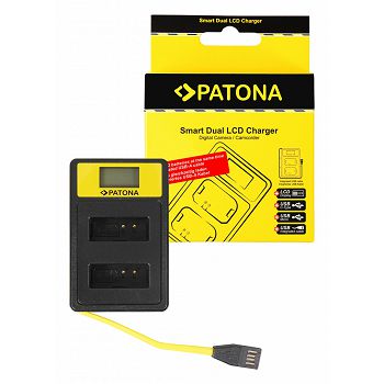 PATONA Smart dvostruki LCD USB Punjač za Canon LP-E12 LPE12 EOS M