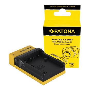 PATONA Slim micro-USB Punjač za Sony NP-FP50 NP-FH50 NP-FH70 NP-FH100 DCR-DVD92/E DCR-SR100/E DCR-SR7/E DCR-HC96/E