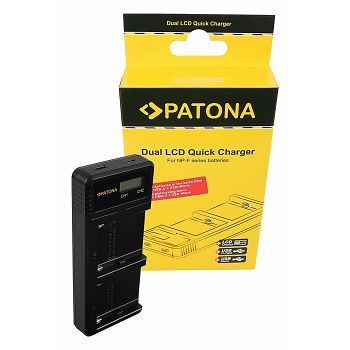 PATONA dvostruki LCD USB Punjač za Sony F550 F750 F970 FM50 FM500HA1