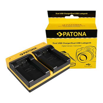 PATONA Dvostruki punjač za Sanyo DB-L90 DMX DMXSH1 DMX-SH1 DMXSH11 DMX-SH11 DB-L90 VPC + Micro-USB