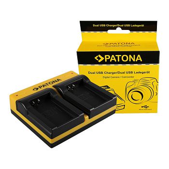 PATONA Dvostruki punjač za Nikon EN-EL20 1 J1 J-1 V3 V-3 + Micro-USB Kabel