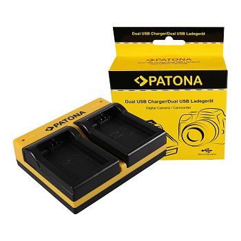 PATONA Dvostruki punjač za Canon BP-110 Legria HF 206 HF 28 HF R26 + Micro-USB Kabel