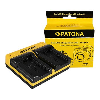 PATONA Dvostruki punjač za Canon BP-718 727 Legria HF R36 HF306 HF38 HF406 HF48 HFM506 + Micro-USB