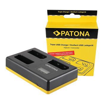 PATONA USB Trostruki punjač za Nikon EN-EL14 1D3100 D3200 D5100 D5200 P7000 P7700 P7800