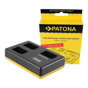 PATONA USB Trostruki punjač za Sony NP-FW50 NEX A33 A55 NEX.3 NEX.3C NEX.5 NEX.5A NEX.5C