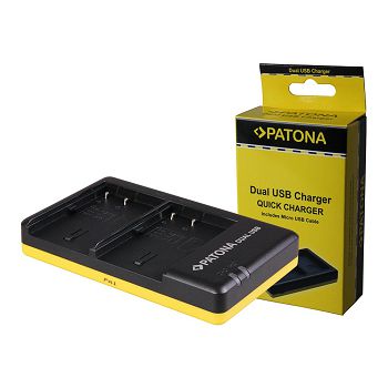 PATONA dvostruki Quick-Punjač za Canon BP-508 BP-512 +  Micro-USB cabel