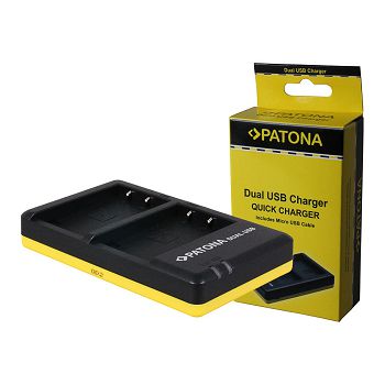 PATONA dvostruki Quick-Punjač zaOlympus BLS5 +  Micro-USB cabel