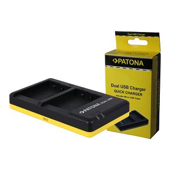 PATONA dvostruki Quick-Punjač zaPanasonic DMC-GF6 +  Micro-USB cabel