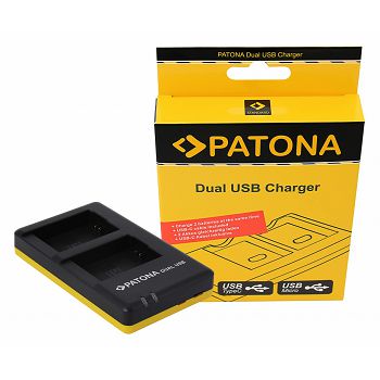 PATONA dvostruki Quick-Punjač zaSony NP-FW50, NPFW50 +  USB-C cable