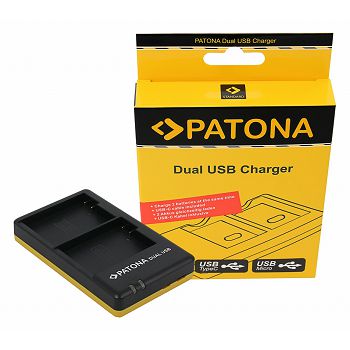 PATONA dvostruki Quick-Punjač zaNikon EN-EL15, ENEL15 +  USB-C cable