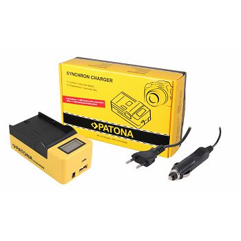 PATONA Synchron USB Punjač za JVC SSL-75 SSL-JVC50 SSL-JVC75 HM600 HM650 sa LCD