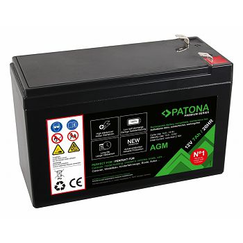 PATONA Premium AGM Lead baterija 12V 7Ah 20HR