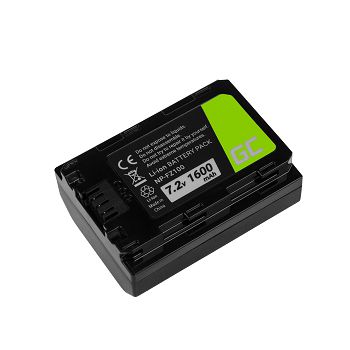 Green Cell Digital Camera baterija za  Sony Alpha A7 III A7R III A9 A9R A9S ILCE-7M3 7RM3 7.2V 1600mAh