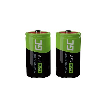Punjive baterije 2x D R20 HR20 Ni-MH 1.2V 8000mAh Green Cell