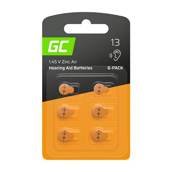 6x baterija  Green Cell za slušni aparat Type 13 P13 PR48 ZL2 ZincAir