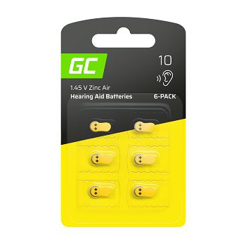 6x baterija  Green Cell za slušni aparat Type 10 P10 PR70 ZL4 ZincAir