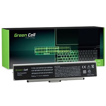 Green Cell baterija za  Sony Vaio VGN-AR570 CTO VGN-AR670 CTO VGN-AR770 (silver) / 11,1V 4400mAh